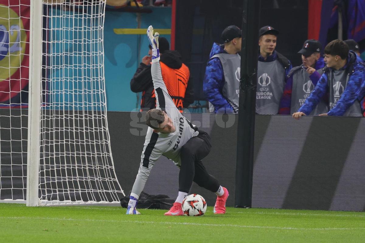 FCSB - Manchester United, imagini de la încălzire
