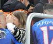 Antonia și Daniel Bîrligea, după FCSB - Manchester United 0-2. FOTO: Ionuț Iordache (GSP)