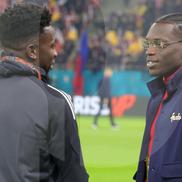 Joyskim Dawa și Andre Onana, înainte de FCSB - Manchester United / FOTO: Ionuț Iordache (GSP)
