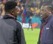 Joyskim Dawa și Andre Onana, înainte de FCSB - Manchester United / FOTO: Ionuț Iordache (GSP)