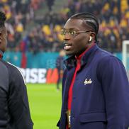Joyskim Dawa și Andre Onana, înainte de FCSB - Manchester United / FOTO: Ionuț Iordache (GSP)