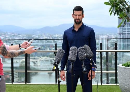 Novak Djokovic în fața presei FOTO Imago Images
