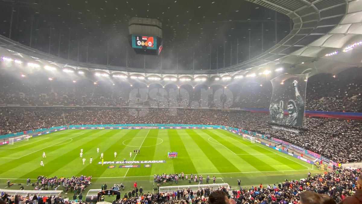 Scenografie în memoria lui Duckadam la FCSB - Man United