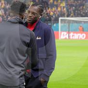 Joyskim Dawa și Andre Onana, înainte de FCSB - Manchester United / FOTO: Ionuț Iordache (GSP)
