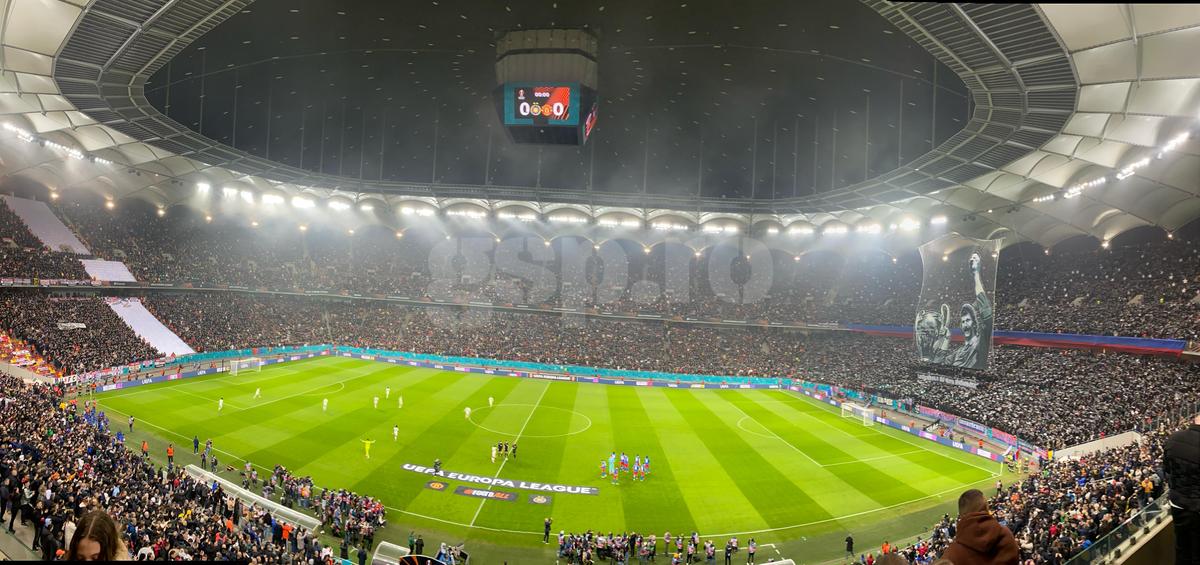 Scenografie în memoria lui Duckadam la FCSB - Man United