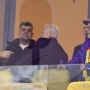 Marcel Ciolacu, alături de Gigi Becali la FCSB - Manchester United, foto: Ionuț Iordache