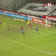 Mihai Popa, gafă monumentală în CFR Cluj - Metaloglobus. Captură Prima Sport 1