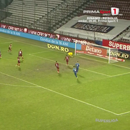 Mihai Popa, gafă monumentală în CFR Cluj - Metaloglobus. Captură Prima Sport 1