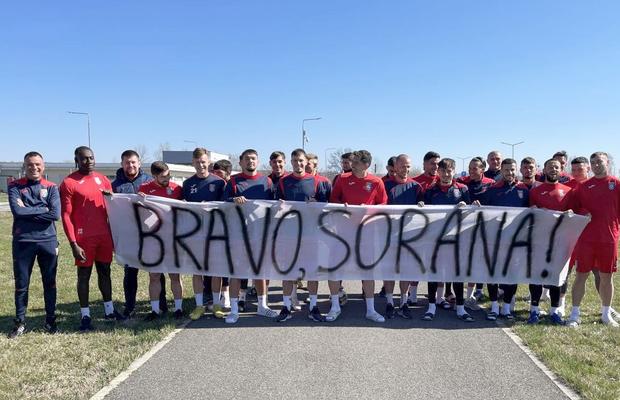„Ne face mândri!” » Fotbaliștii echipei din Liga 1 au venit la antrenament cu un mesaj pentru Sorana Cîrstea: „Ce reușește este de apreciat”