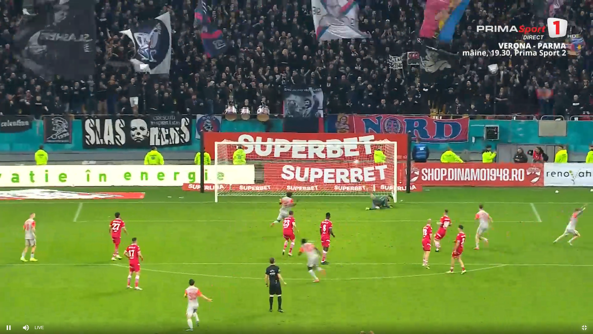 Golul lui Alhassan în Dinamo - FCSB