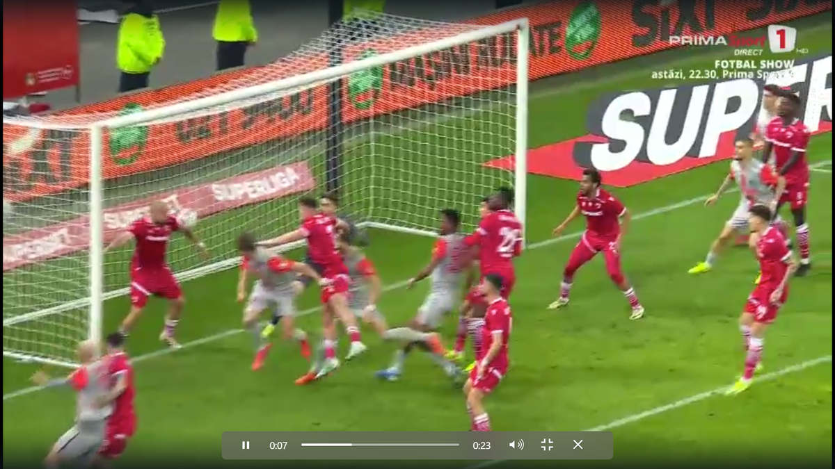 Fază controversată în Dinamo - FCSB