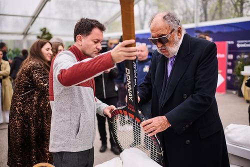 Cosmin Hodor alături de Ion Țiriac la tragerea la sorți a tabloului principal FOTO Triaic Open