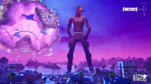 Travis Scott a concertat pentru jocul Fortnite