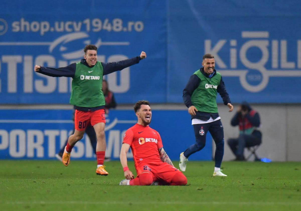 Imagini surprinse imediat după fluierul final: primul om de pe banca FCSB-ului care a mers la Andrei Ivan