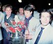 De la stânga la dreapta: Ștefan Iovan, Peter Clement (fotoreporter), Valentin Ceaușescu, Tudorel Stoica și Lucian Bălan. Foto: arhivă GSP