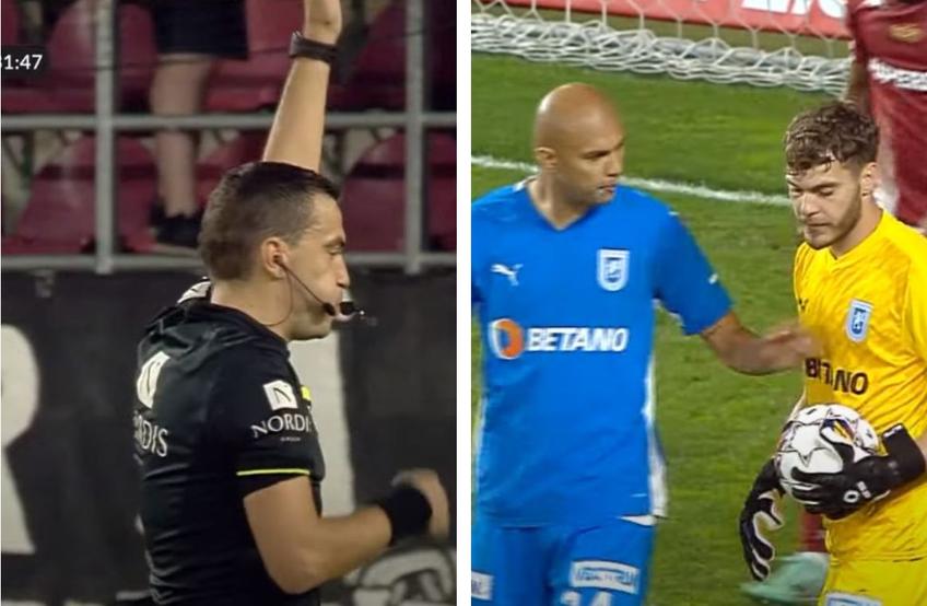 Ovidiu Hațegan a avut prezența de spirit de a evita un penalty în minutul 32 al meciului Rapid - Universitatea Craiova, la scorul de 0-1. O fază identică s-a petrecut în Liga Campionilor, la duelul Arsenal - Bayern Munchen.