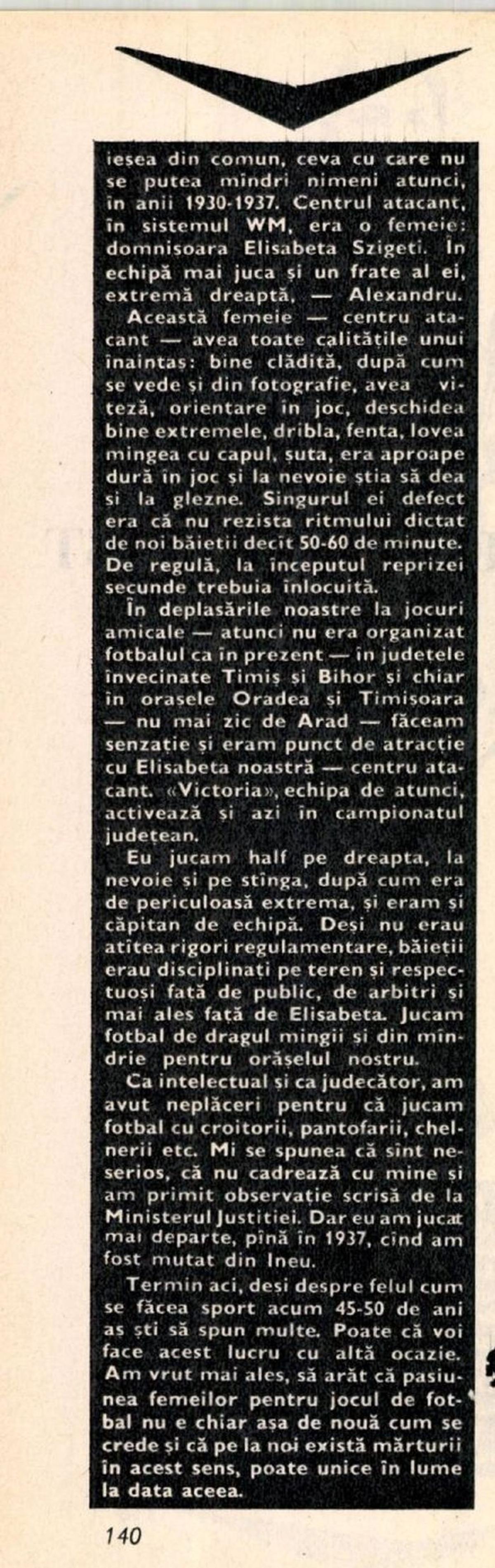 Elisabeta „Boske” Szigheti - prima fotbalistă din România
