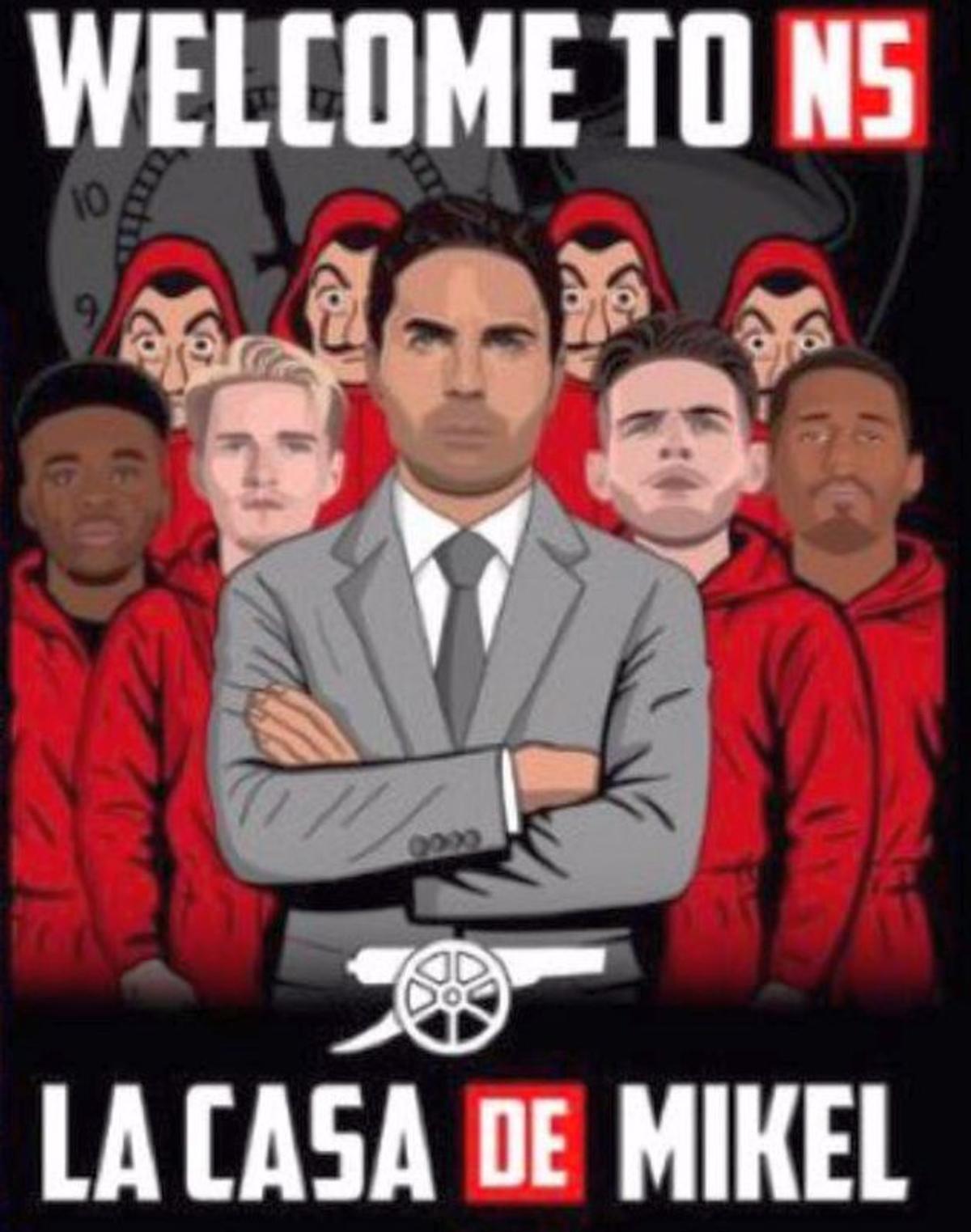 Scenografia pregătită de Arsenal pentru PSG, subiect de glume