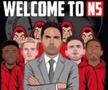 Așa arăta unul dintre cele 3 bannere pregătite de fanii lui Arsenal, dar respinse de club