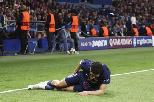 Achraf Hakimi acuză leziunea suferită la coapsa dreaptă / Foto: Imago