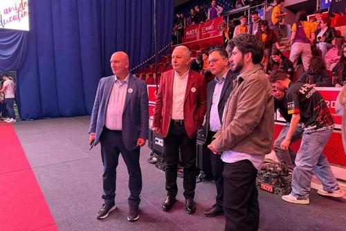 Lazany Gabriel, primarul Bistriței, primul din stânga  / Sursă foto: Facebook Lazany Gabriel