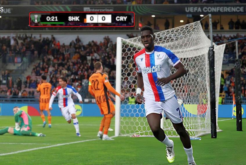 Ismaila Sarr a marcat după doar 21 de secunde în Șahtior - Crystal Palace // FOTO: X