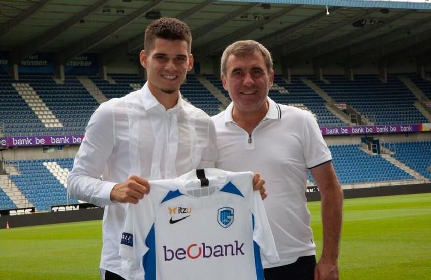 Gică Hagi și Ianis Hagi, în momentul în care fiul „Regelui” ajunsese la Genk