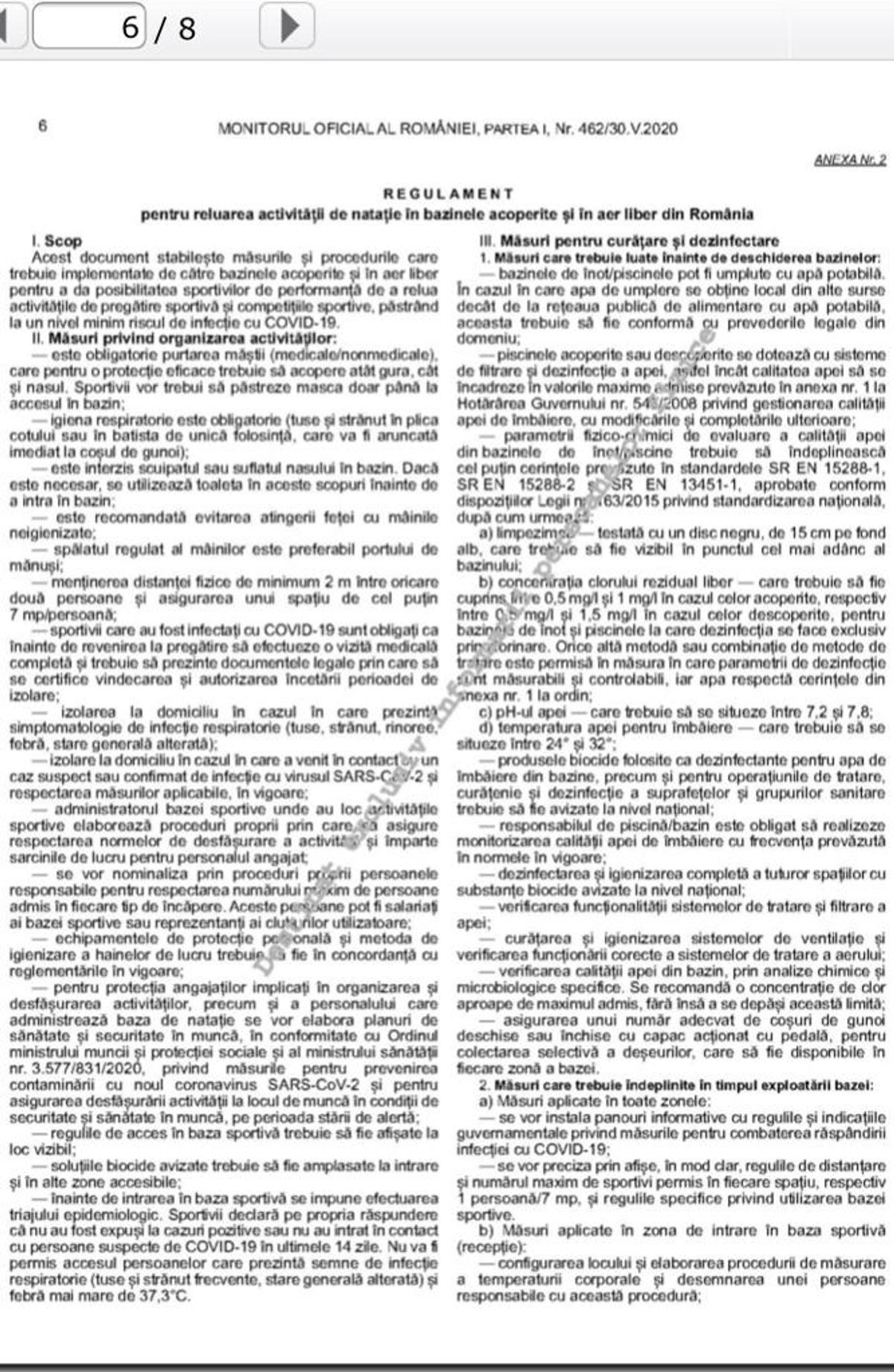 Regulile pentru reluarea competițiilor, publicate în Monitorul Oficial
