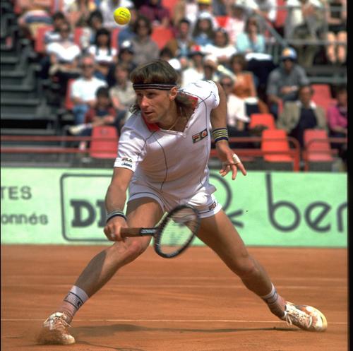 Bjorn Borg pe zgura de la Paris FOTO Guliver/GettyImages