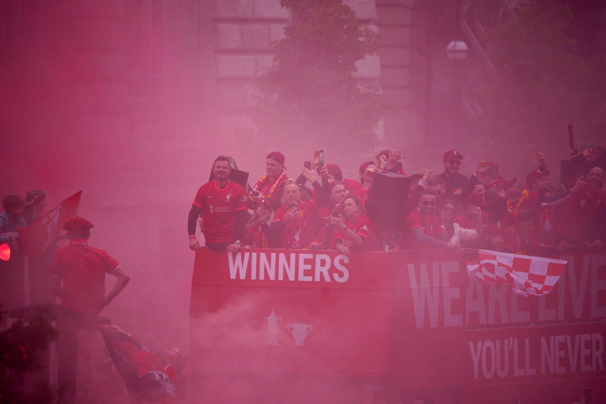 Parada jucătorilor lui Liverpool