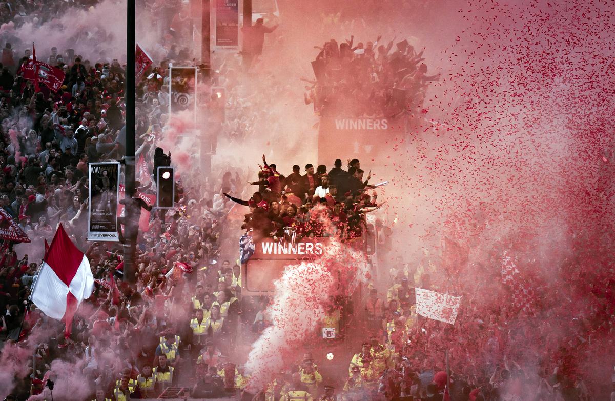 Parada jucătorilor lui Liverpool