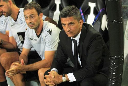 Diego Longo, în stânga, în perioada în care îi era „secund” lui Răzvan Lucescu la PAOK // foto: Imago Images