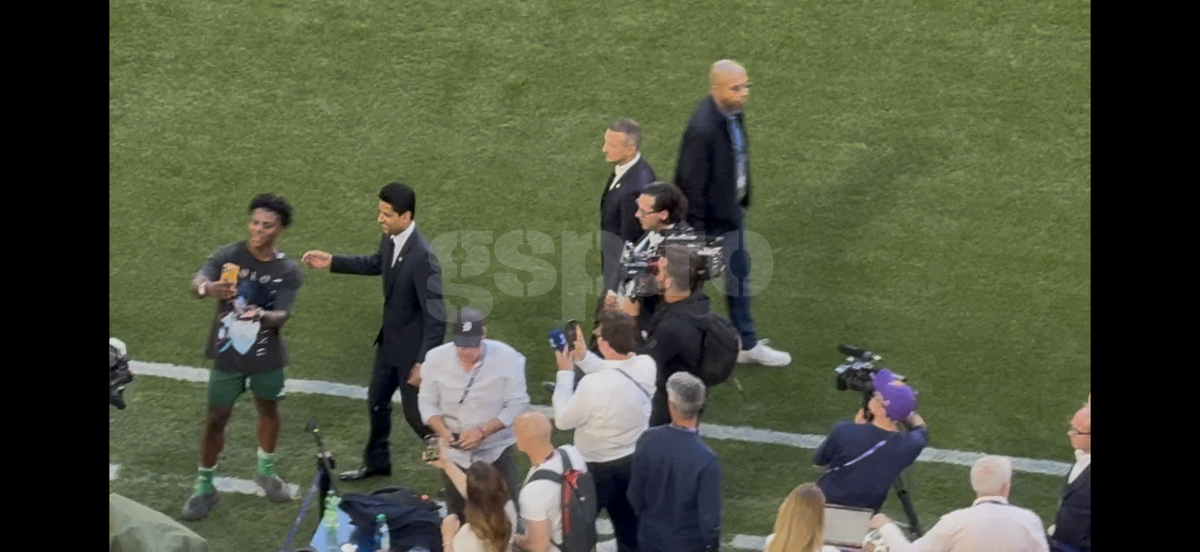Nasser Al-Khelaifi, prezență neașteptată pe Allianz Arena, înainte de finala Ligii Campionilor » Ce a făcut când s-a întâlnit cu IShowSpeed