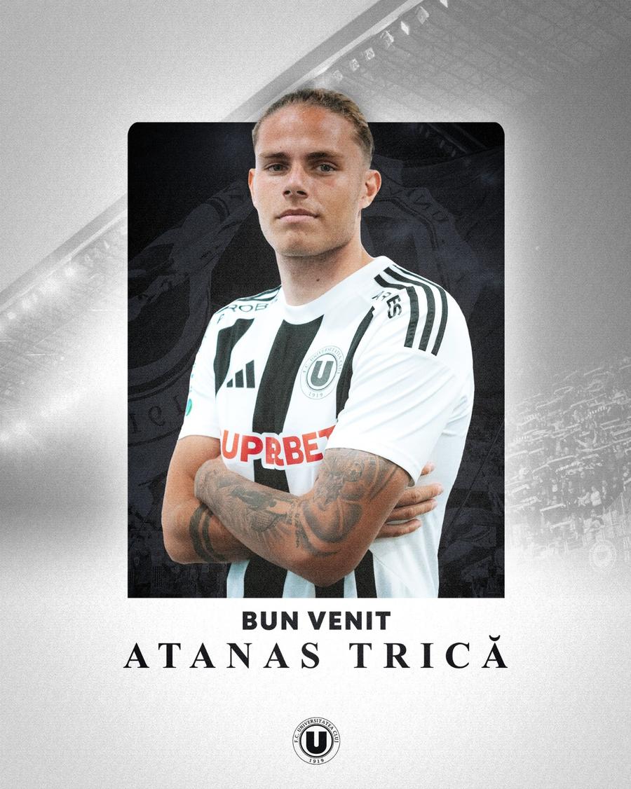 Atanas Trică a fost prezentat oficial la U Cluj Ce lovitură pentru Atanas Trică! Din Liga 2, nepotul lui Balaci a semnat pe două sezoane cu echipa din play-off-ul Superligii!