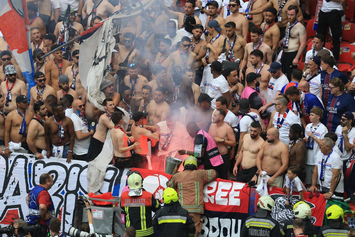 Incidente in peluza PSG la finala cu Arsenal