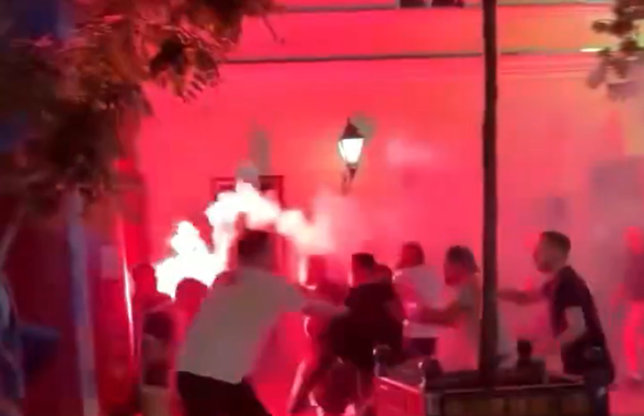 Bătăi în toată regula pe străzile din Budapesta, înaintea marii finale PSG - Arsenal