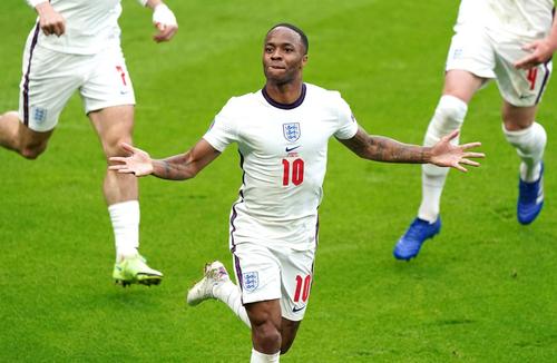 Raheem Sterling, după golul din Anglia-Germania, foto: Imago