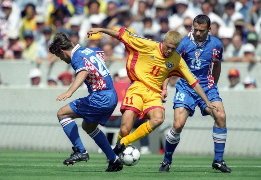 Pe 30 iunie 1998, România pierdea în fața Croației, 0-1, în optimile de finală ale CM din Franța în ceea ce avea să rămână ultima partidă a tricolorilor la un turneu final mondial. Foto: Imago