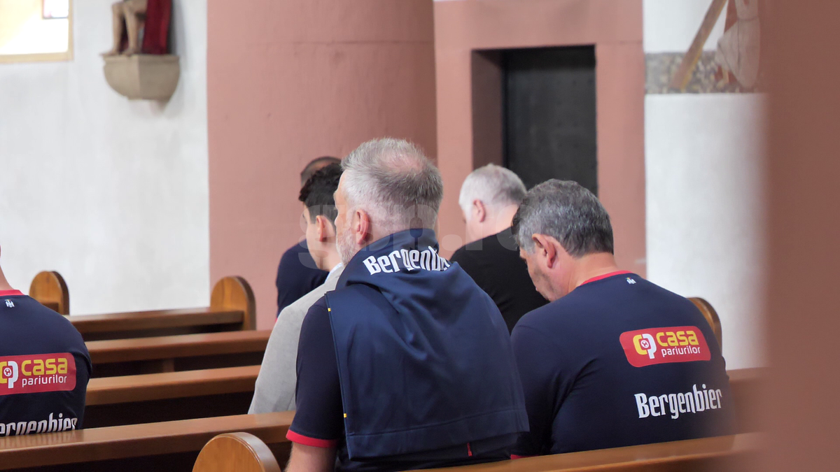 Stafful echipei nationale la biserica in Wurzburg