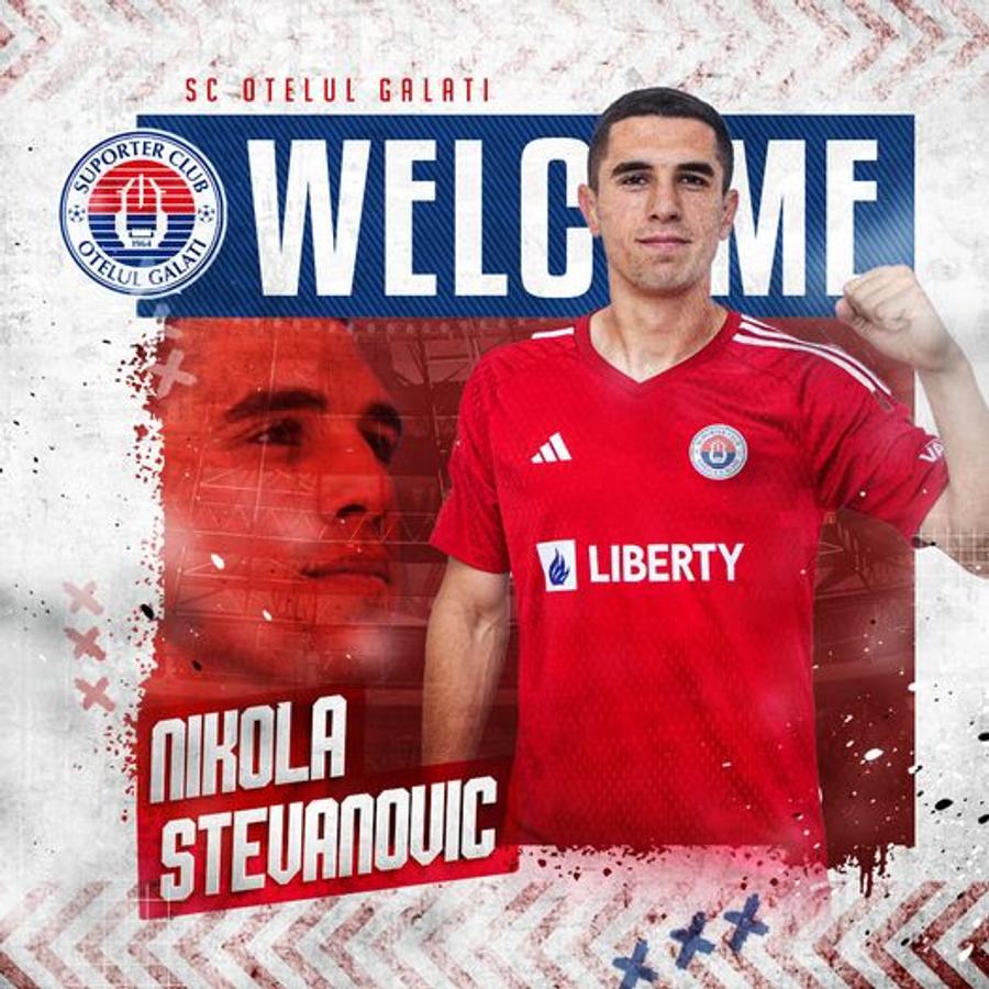 Nikola Stevanovic, prezentat de Oțelul Galați Transfer tare pentru Oțelul Galați! » Dorinel Munteanu a adus un fotbalist care a jucat pentru naționala Serbiei