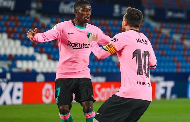 L-a bătut și apoi l-a dezbrăcat! Dembele i-a luat inclusiv ghetele lui Lionel Messi și s-a lăudat pe internet