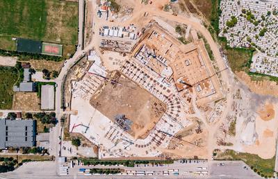 Imagini spectaculoase din dronă! Așa arată azi stadionul cu o particularitate nemaivăzută în România