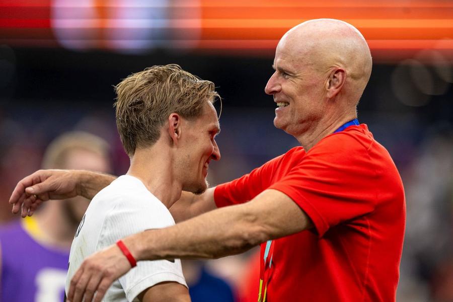Martin Odegaard și Stale Solbakken, după Norvegia - Coasta de Fildeș 2-1 / Foto: Imago Images E Portugalia mai periculoasă fără Ronaldo? » Replica selecționerului Norvegiei: „Nimeni în lume nu-l va uita”