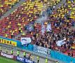Cei 200 de fani constănțeni prezenți pe Arena Națională la meciul cu Rapid au creat mai multe incidente.