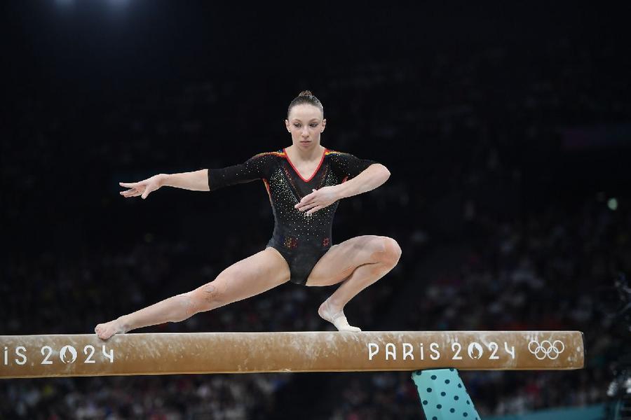 Ana Maria Bărbosu / Sursă foto: Facebook@ COSR „Rezultat foarte bun” » Prima reacție a gimnastelor din echipa României, după finala de la Jocurile Olimpice » Discurs matur: „Nu-i atât de ușor să reconstruiești un sport, trebuie răbdare”