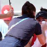 Bianca Andreescu, în lacrimi după accidentarea de la Jocurile Olimpice, foto: Getty Images