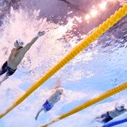 David Popovici, în semifinala probei de la 100 m liber. FOTO: Getty Images