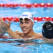 David Popovici, în semifinala probei de la 100 m liber. FOTO: Getty Images