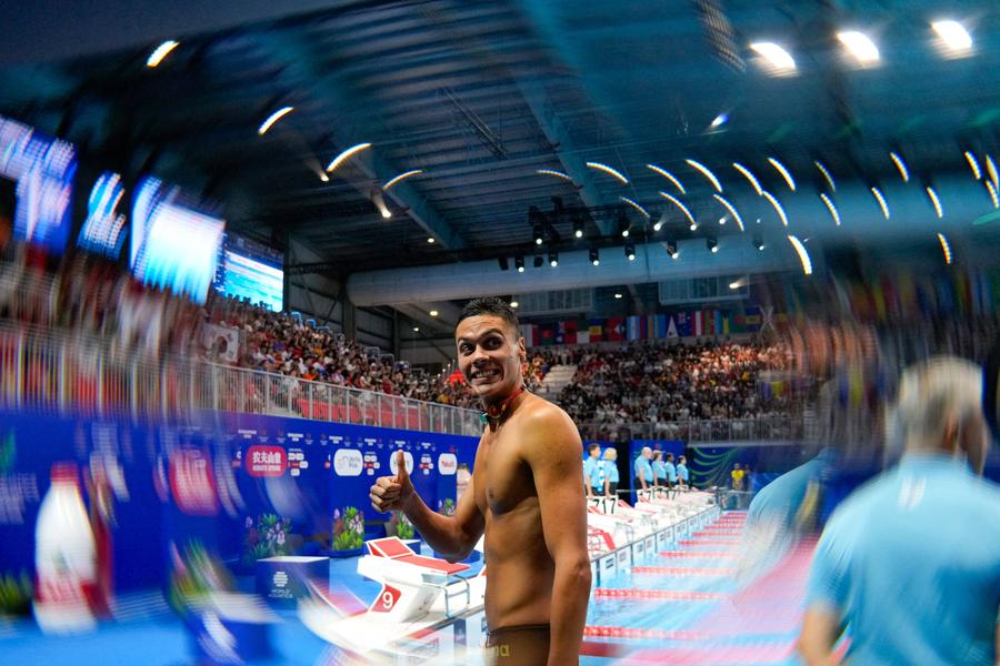 David Popovici la Singapore, foto: Imago David Popovici, prima reacție după calificarea în finala de la 100 m: „Nu știam de Pan Zhanle... Am vrut doar să mă calific, dar mi-am depășit așteptările”