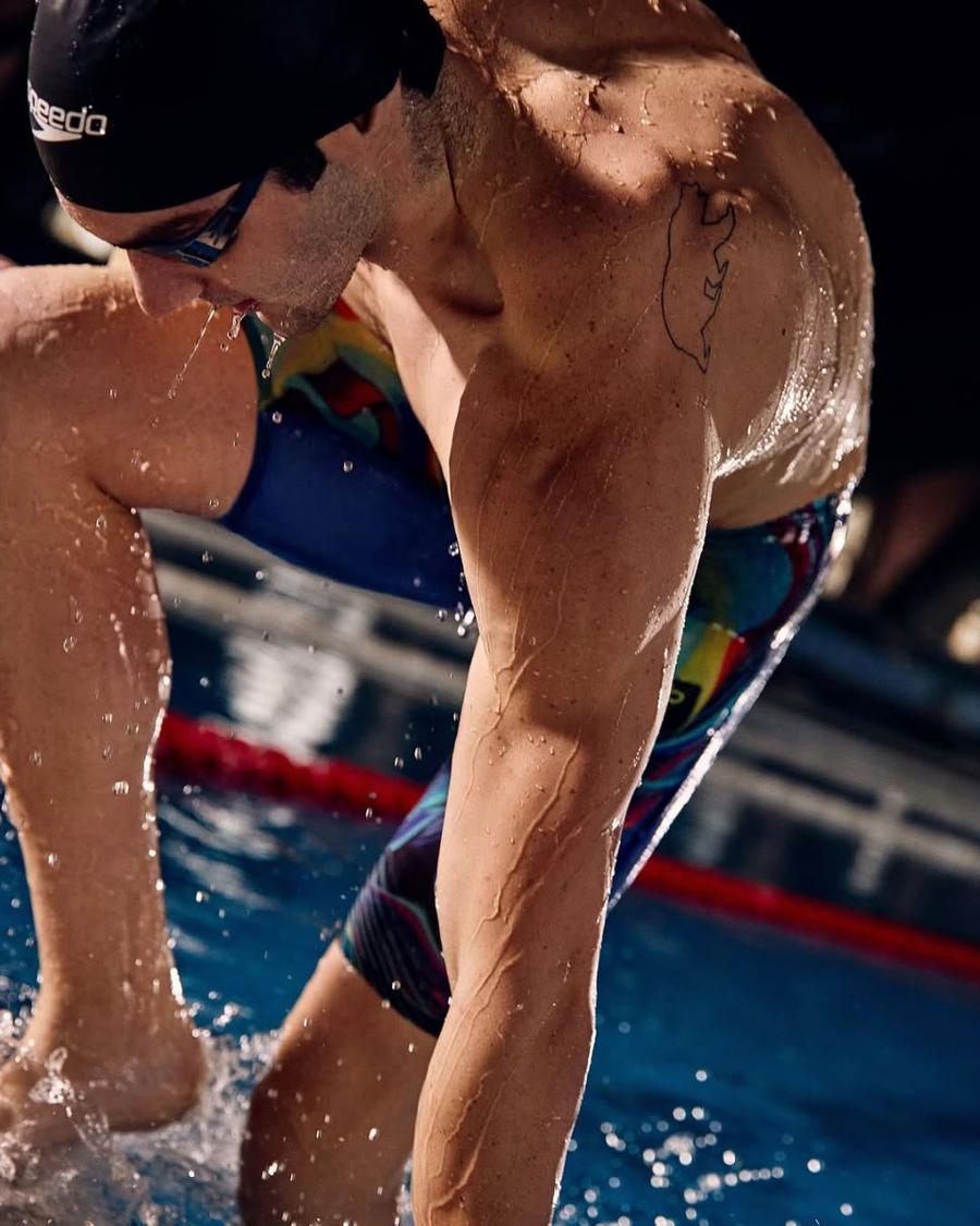 Jack Alexy și tatuajul cu Ursul Auriu al echipei Cal Foto: Instagram Jack Alexy, inspirat de David Popovici: „Are o conexiune grozavă cu apa”